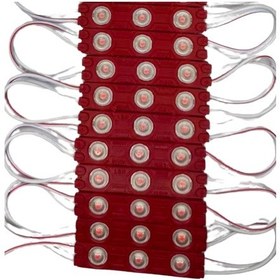Resim 12 Volt 1.2 Watt 3 Lensli Kırmızı 2835 Smd Led Modül Ip65 10 Adet Modül 