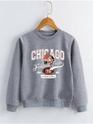 Resim LePold Chicago Football Baskılı Kız/erkek Çocuk Sweatshirt 