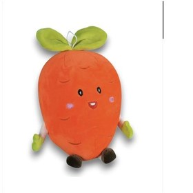Resim Sevimli Neşeli Havuç Peluş Oyuncak Hediyelik Uyku Arkadaşı 30 Cm Turuncu 