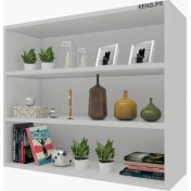 Resim Kenzlife mutfak dolabı ıtır 060.090.30 byz 2 raflı kapaksız ofis banyo kiler evrak kitaplık 