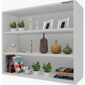 Resim Kenzlife mutfak dolabı ıtır 060.090.30 byz 2 raflı kapaksız ofis banyo kiler evrak kitaplık 