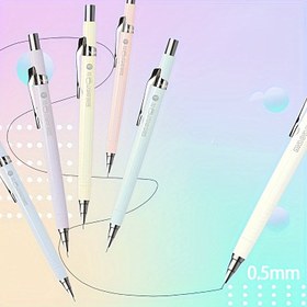 Resim 14 Yaş ve Üstü için Uygun, Hafif Plastik Yapı, Ekstra Kurşun ile 0.5mm Macaron Renkli Mekanik Kalem Seti 