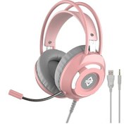 Resim Leezsing Ajazz Ax120 Rgb Işık Efektli Oyun Kulaklığı - Büyük Kulaklık, Mikrofonlu, 3.5mm+usb Pembe 