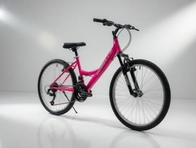 Resim Dorello Pembe Bisiklet, Pembe, 24 Jant, Önden Amortisörlü,155 cm Boya Uygun 