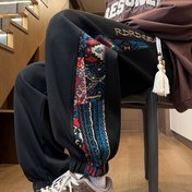 Resim OBM Erkek Etnik Jogger Pantolonlar - Hafif Polyester-Spandeks Karışımı, Elastik İpli Bel, Düzenli Kesim Günlük Pantolonlar İlkbahar/Sonbahar için, Dış Mekan ve Akşam Giyimi, Erkekler & Gençler İçin Hediye, Rahat Jogger Pantolonlar | Etnik Desenli Pantolonlar | Parlak Kumaşlı Pantolonlar 