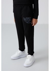 Resim Tommylife Tommy Life Siyah Pamuklu Kalın İçi Tüylü Yumuşak Dokulu Standart Fit Baskılı Erkek Çocuk Eşofman Takım - 11253 Siyah 