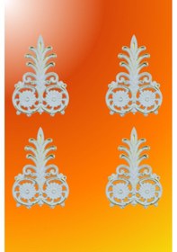 Resim Beyaz Altın Saray Tavan Motif 14*21 cm 4 Adet 