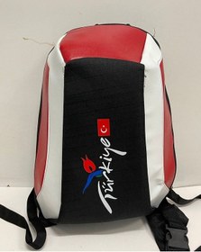 Resim Motosiklet Orta Boy Sırt Çantası Beyaz Kırmızı Siyah 