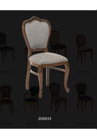 Resim Bengimobilya Zus513 Avangart Model Klasik Torna Aslan Ayak Sandalye Kırçıl Gri 