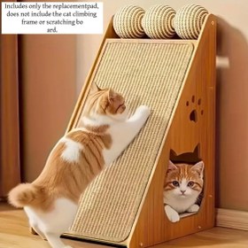 Resim Kumaş Kedi Pati Tırmalama Tahtası | Aşınmaya Dayanıklı ve Kaymaz Tasarım - İç Mekan Yerden Tasarruf Sağlayan Kedi Tırmalama Oyun Matı, Sisal İp Malzemesi 