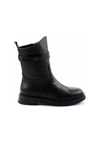 Resim Siyah Hakiki Deri Kadın Bot & Bootie K02041200703 Siyah 