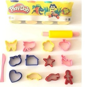 Resim Kar Tanesi - Oyun Hamuru 4'lü Set 15 Parça Kalıp Seti Hediyeli 450 G 