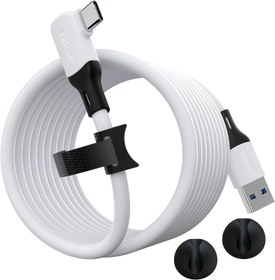 Resim ZOOAUX Bağlantı Kablosu 16 FT Meta/Oculus Quest 2 Aksesuarları ve PC/Buhar VR, Hızlı Şarj ve PC Veri Aktarımı USB C 3.2 Gen1 Kablosu VR Kulaklık ve Oyun Bilgisayarı için 