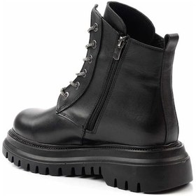 Resim Siyah Hakiki Deri Kadın Bot & Bootie K02531206903 Siyah 