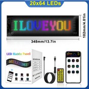 Resim digital bilge Matrix Esnek Kayar Led Panel 16 * 64 Led 9 * 37cm Araç Camı Tanıtım Reklam Paneli Aksesuar göz yazı 