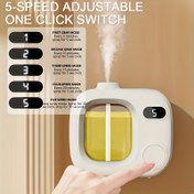 Resim Akıllı Aroma Difüzör, 5 Kademeli Ayarlanabilir Zamanlayıcı, 500mAh USB Şarj Edilebilir Pil, USB Bağlantısı, Kokusuz Çalışma için Boş Şişe - İdeal Ofis, Yatak Odası, Banyo Hava Temizleyici - Tatil Hediyeleri için Mükemmel 