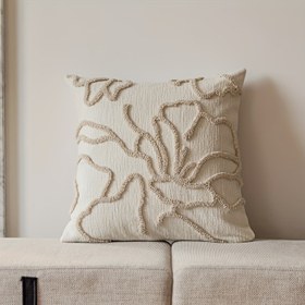 Resim 1 adet Bohemian Fasulye Modern Geometrik Çizgili Chenille Atma Yastık Kılıfı, Yumuşak ve Rahat Etnik Tarzı Yastık Kılıfı, Ev Kanepe Patio Mobilya Banka Kanepe Veranda Dekorasyonu için Uygun, Yastık Çekirdeği Dahil Değildir 