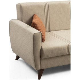 Resim Minarmobilya Zaden Sandıklı Bazalı L Köşe Koltuk - Bej 