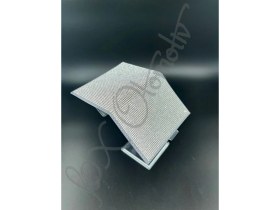 Resim Fox Taşlı Gümüş Ruhsat Kabı Gri Zeminli 