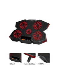 Resim Frisby FNC-5255B GP5 E-Sport Desing 5 Fanlı Pro Standlı Notebook Soğutucu 