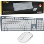 Resim Everest KM-6063 Beyaz/gri Kablosuz Q Multımedya Klavye+Mouse Set (4767) - 1OL1698-9340 