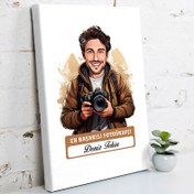 Resim Karikatürlü En Başarılı Erkek Fotoğrafçı Kanvas Tablo 