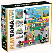 Resim Headu Playrama Puzzle The City (3-6 Yaş) 