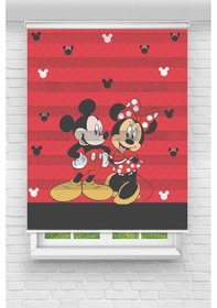 Resim Perdecizade Enxboy Kırmızı Mickey Dijital Baskılı Zebra Perde-cocuk Odası-stor Perde Pz-912 Renkli 