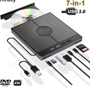 Resim sz master bilişim Dvd Cd Yazıcı Okuyucu 7 Girişli Oyun Film Video Usb Type-C Sd Kart Windovs Mac Ve Laoptop Uyumlu 