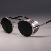 Resim Erkekler ve Kadınlar için Nefes Alabilen Yan Kalkanlı Vintage Steampunk Metal Yuvarlak Çerçeve Moda Gözlükleri - Günlük Rahat Süsleme ve Fotoğraf Aksesuarları İçin Uygun 