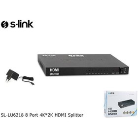 Resim S-link SL-LU6218 8 Port 4k-2k Hdmı Splitter 