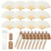 Resim 1Set15 adet Beyaz Elde Tutulan Kağıt Katlama Fan Seti, Düğün Hediye Seti, Katlanabilir Fan, Teşekkür Kart Etiketi ve Organza Çanta, DIY Boyama ve Yazma Fanı, Hatıra Hediyesi, Düğün Masa Dekorasyonu, Düğün Hediyesi, Düğün Kutlamaları, Doğum Günü Partisi, Gelin Duşu, Ev Dekorasyonu, Gelin Duşu Dekorasyonu, Düğün Dekorasyonu, Romantik Dekorasyon, Çoklu-İtem Parti Hediye Paketi 