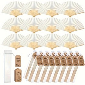 Resim 1Set15 adet Beyaz Elde Tutulan Kağıt Katlama Fan Seti, Düğün Hediye Seti, Katlanabilir Fan, Teşekkür Kart Etiketi ve Organza Çanta, DIY Boyama ve Yazma Fanı, Hatıra Hediyesi, Düğün Masa Dekorasyonu, Düğün Hediyesi, Düğün Kutlamaları, Doğum Günü Partisi, Gelin Duşu, Ev Dekorasyonu, Gelin Duşu Dekorasyonu, Düğün Dekorasyonu, Romantik Dekorasyon, Çoklu-İtem Parti Hediye Paketi 