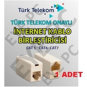 Resim Rj 45 Kablo Ucu Birleştirme Jakı Plud Dişi-Dişi Ara A++ 