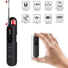 Resim 1 adet Çok Fonksiyonlu Anti-Hırsızlık Kamera Dedektörü GPS/WIFI Sinyal Takipçisi ve Siren Alarmı ile, Elektromanyetik Dalga Manyetik Algılama, Uzaktan, Titreşimli Alarm, LED Işık, Ayarlanabilir Hassasiyet, Ses/Vibrasyonlu Alarm, 500mAh USB-C Şarj Edilebilir Batarya Ev Güvenlik, Otel Güvenlik için | Çok Fonksiyonlu Dedektör | Elektromanyetik Dalga Algılama, Kamera Güvenlik Sistemi 