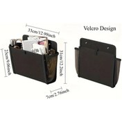 Resim Chuangyinshop Black 1pc Duvar Montajlı Rv Depolama Çantası 600d Polyester Mesh Cep Düzenleyici Hafif 