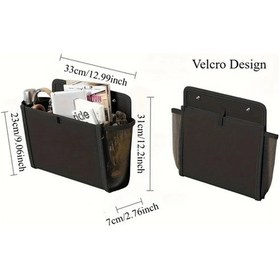 Resim Chuangyinshop Black 1pc Duvar Montajlı Rv Depolama Çantası 600d Polyester Mesh Cep Düzenleyici Hafif 