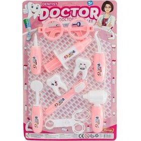 Resim Kartela Oyuncak Doktor Seti Pembe Dişçi Oyun Seti 