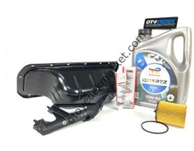 Resim Peugeot 307 (2002-2008) 1,6 HDI Yağ Karter Seti karter,yağ süzgeci,yağ filtresi,sıvı conta,motor yağı (İthal) 