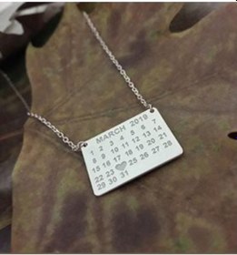 Resim Gümüş Takvim Kolye 487188065 