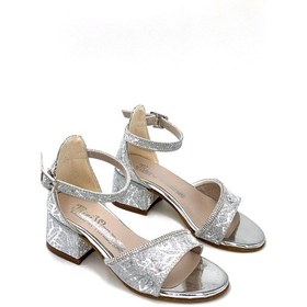 Resim Kindep Mini Kız Çocuk Topuklu Abiye Ayakkabı Gumüş Gumüş 