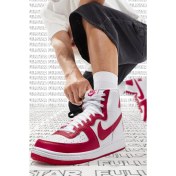 Resim Nike Terminatör High Sneaker White Red Lethar Hakiki Deri Erkek Günlük Spor Ayakkabı Beyaz Kırmızı 