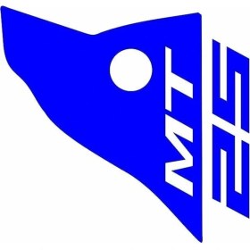Resim Gogomoto Yamaha Mt-25 Uyumlu Mavı Siperlik Sticker Set 