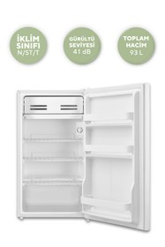Resim KUMTEL 93 L Beyaz Büro Tipi Mini Buzdolabı HMB-110 
