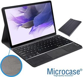 Resim Microcase Samsung Galaxy Tab S7 FE SM-T733 12.4 inch Bluetooth Touchpad Klavye + Standlı Kılıf - BKK5 