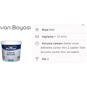Resim Marshall Tavan Boyası 10.5 L / 17.5 KG 