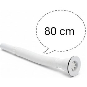 Resim Üniversal Körüklü Lavabo Sifonu 80 Cm- Esnek Tahliye Hortumu - Sızdırmaz Contalı Tak-çalıştır Diğer 