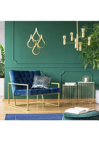 Resim As Tasarım Damla Model Mdf Üzeri Pleksi Duvar Süs Dekorasyon Tablo 30 Cm 4 Adet Gold Renk 