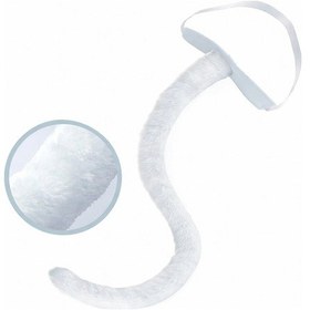 Resim Beyaz Peluş Kuyruk Şekil Verilebilir Csmtex - 65 70 Cm 