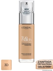 Resim L'oréal paris true match bakım yapan fondöten 3d golden beige 